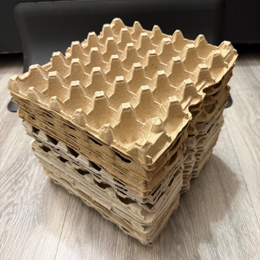 18 Pack Cardboard Egg Flats 30 Cell‎ Pulp Trays for Storage Crafting 11.5x11.5